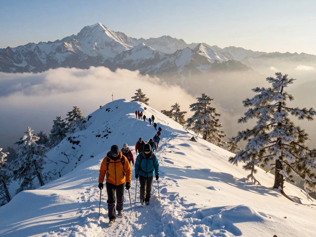 What is the most visited tourist location in India for trekking enthusiasts