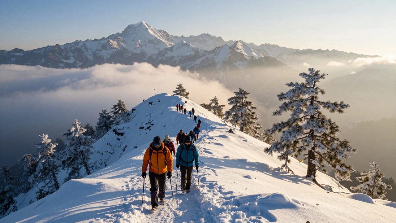 What is the most visited tourist location in India for trekking enthusiasts